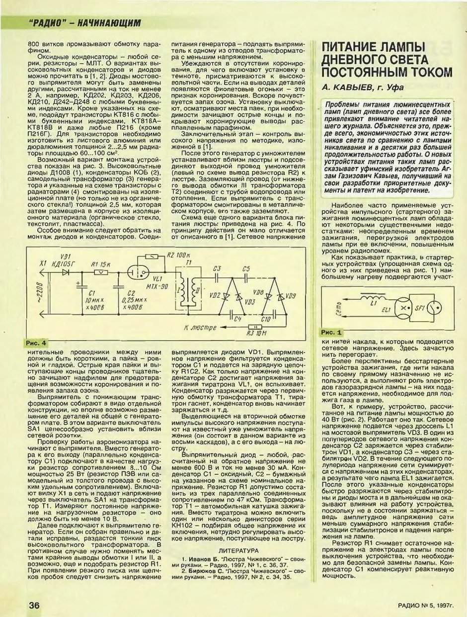 Люстра ионизатор Чижевского