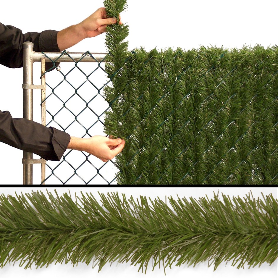 Забор из травы искусственной в рулонах