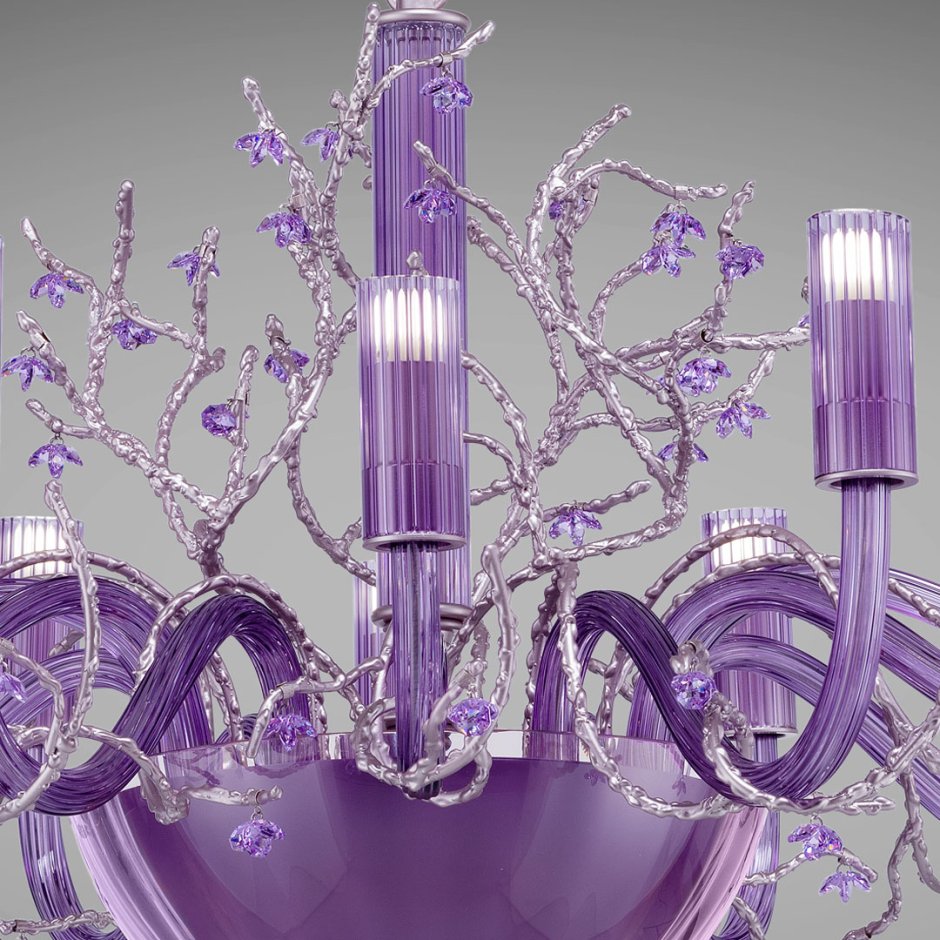 Люстра овальная Euroluce Hanami Ellipse l12 / Violet