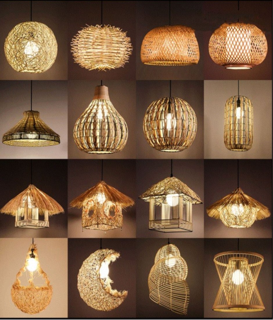 Светильник Bamboo_Rattan_Lamp