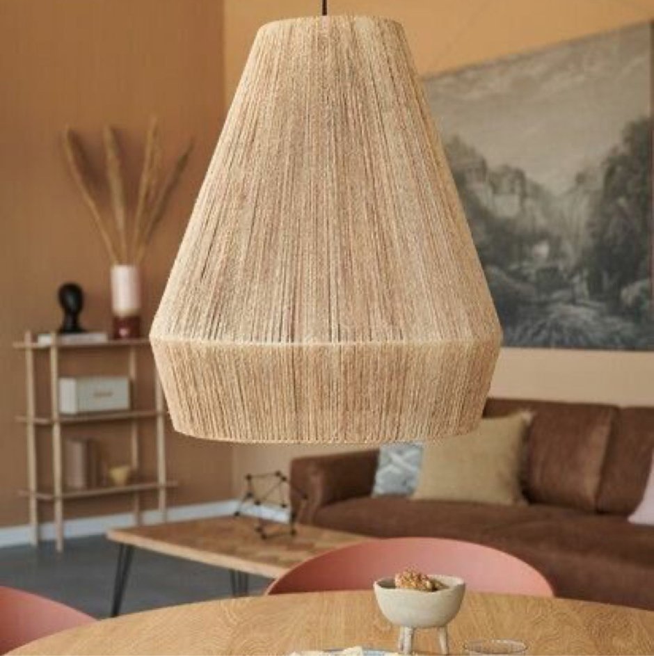 Lamp Wood Rotang Wicker Barrel n2 / лампа плетеная из ротанга "бочка" №2
