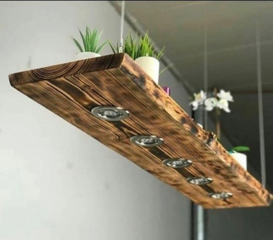 Светильник из слэба