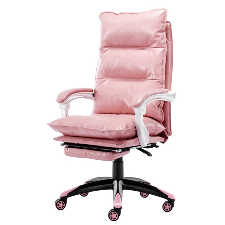 Компьютерное кресло розовое с ушками