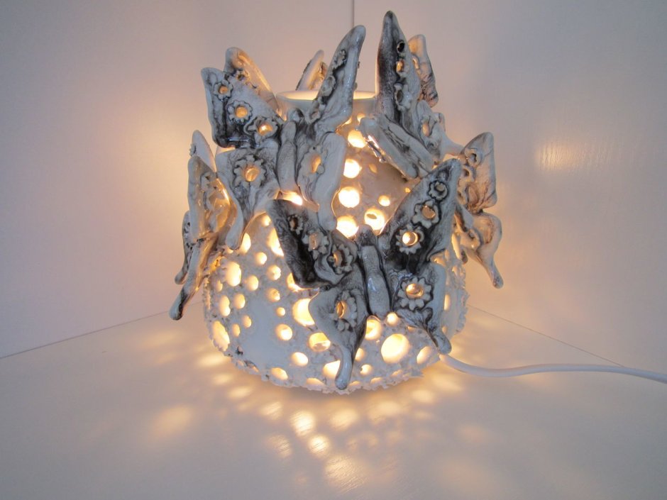 Светильник домик керамика