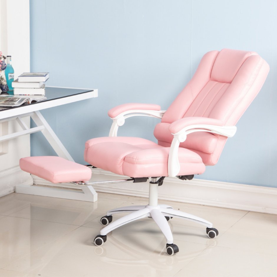 Розовое компьютерное кресло для девочки