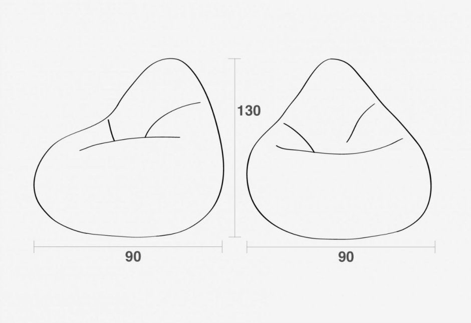 Кресло мешок чертеж