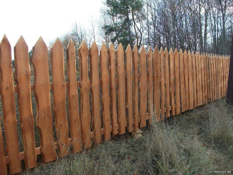 Заборы дачные необрезная доска