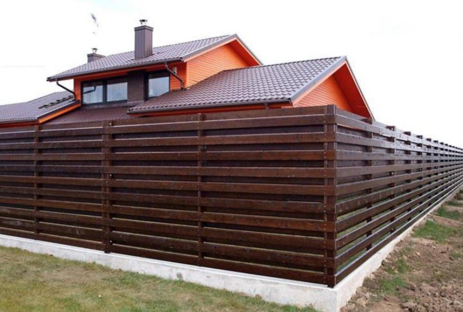 Забор двухсторонний деревянный
