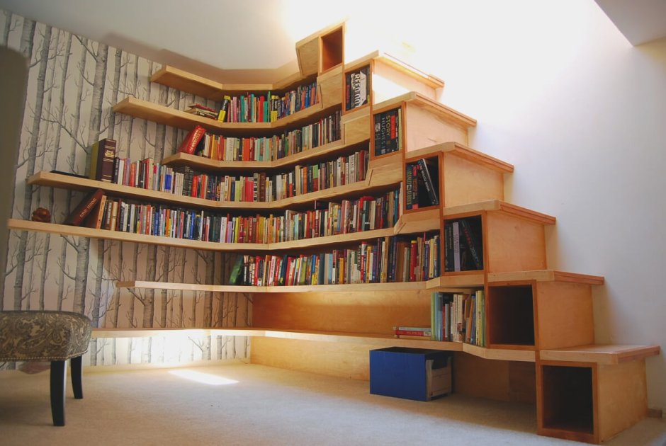 Угловые книжные полки