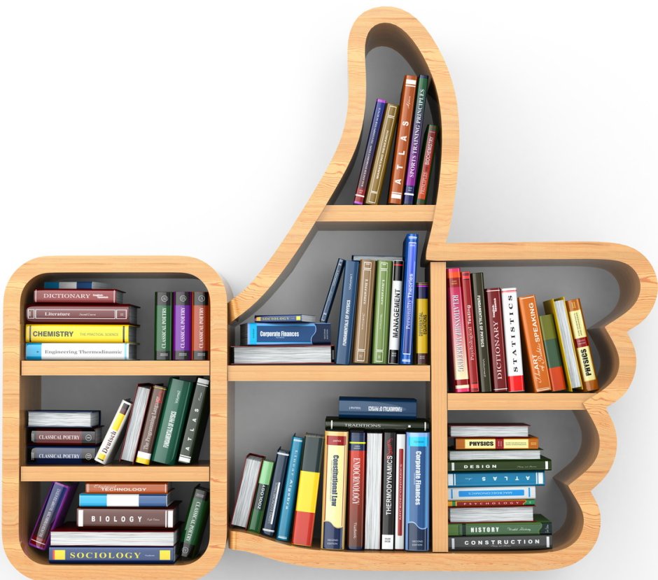 Книжки на полке