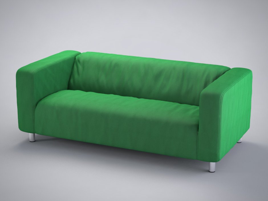 Большой зеленый диван