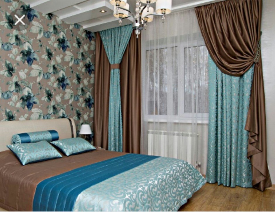Мл457/63/е295 тюль вуаль бирюза 295*260 лента