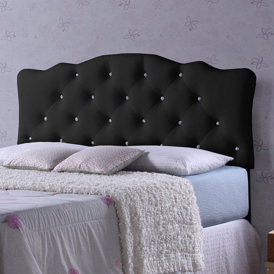 Queen Bed with Arabelle Tufted Headboard чертеж