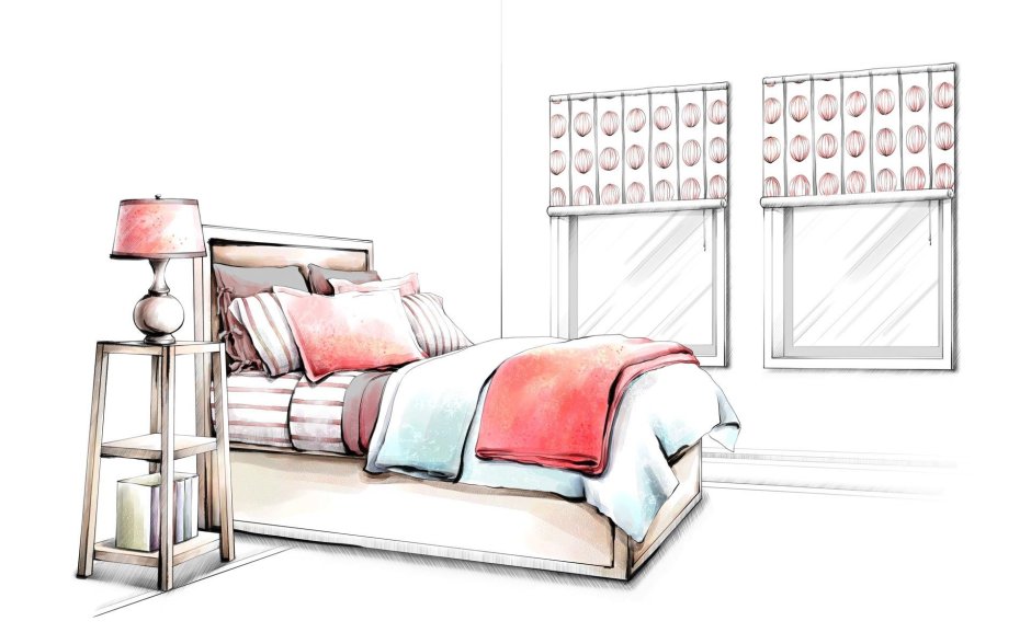 Рисованная кровать