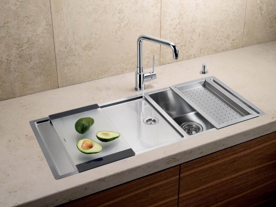 Интегрированная кухонная мойка Blanco Claron 340/180-if 60.5х51см нержавеющая сталь