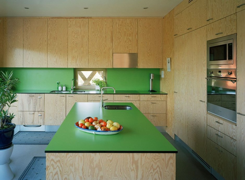 Кухонные фасады зеленые