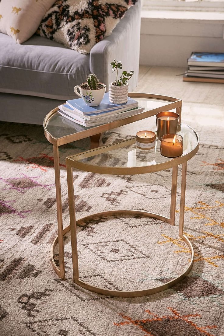 Кофейный прикроватный столик