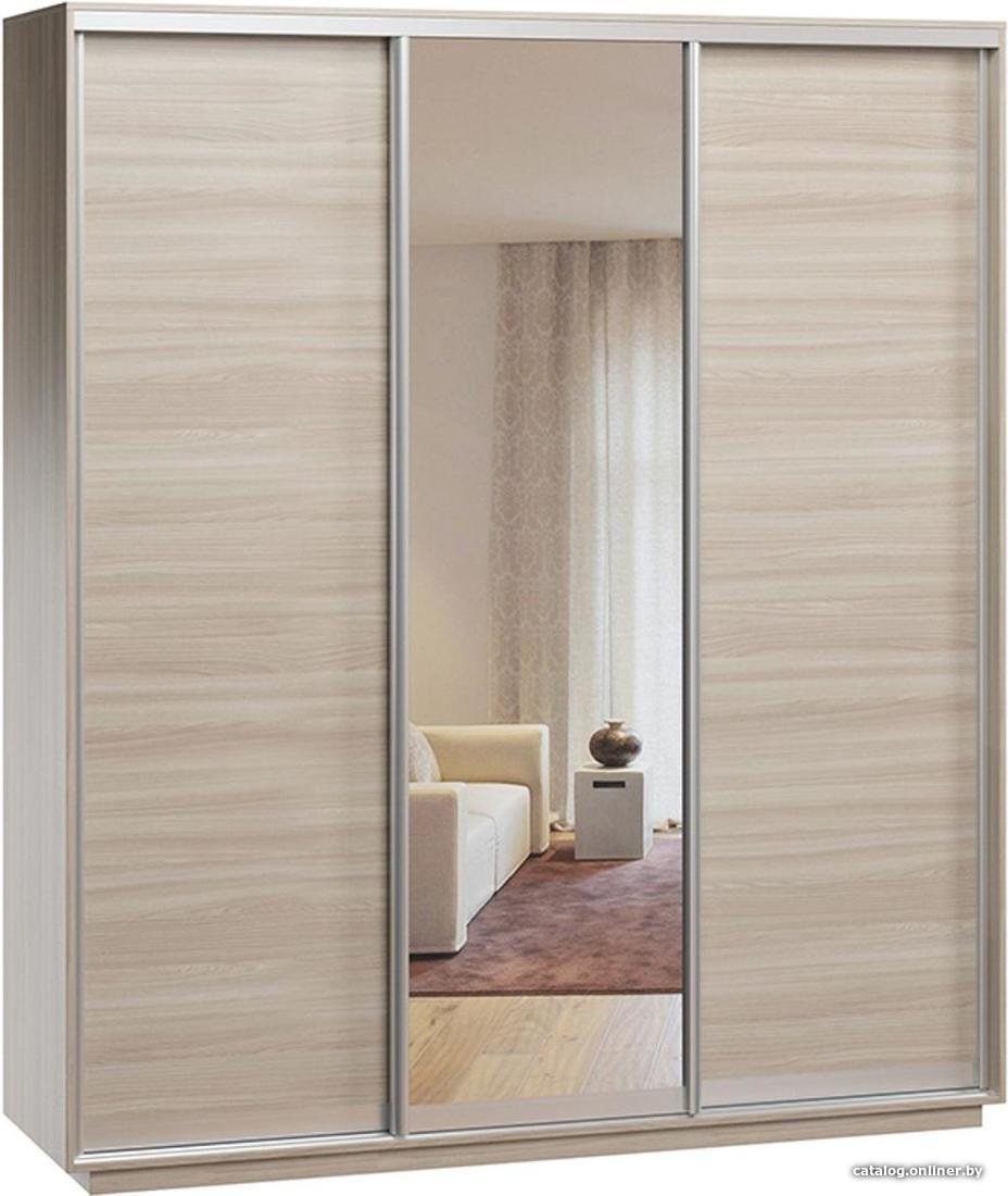 Шкаф-купе Байкал-120-240 дуб сонома с зеркалом 2 двери