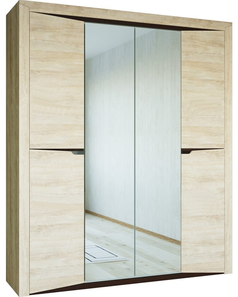 Шкаф купе трехстворчатый с зеркалом посередине