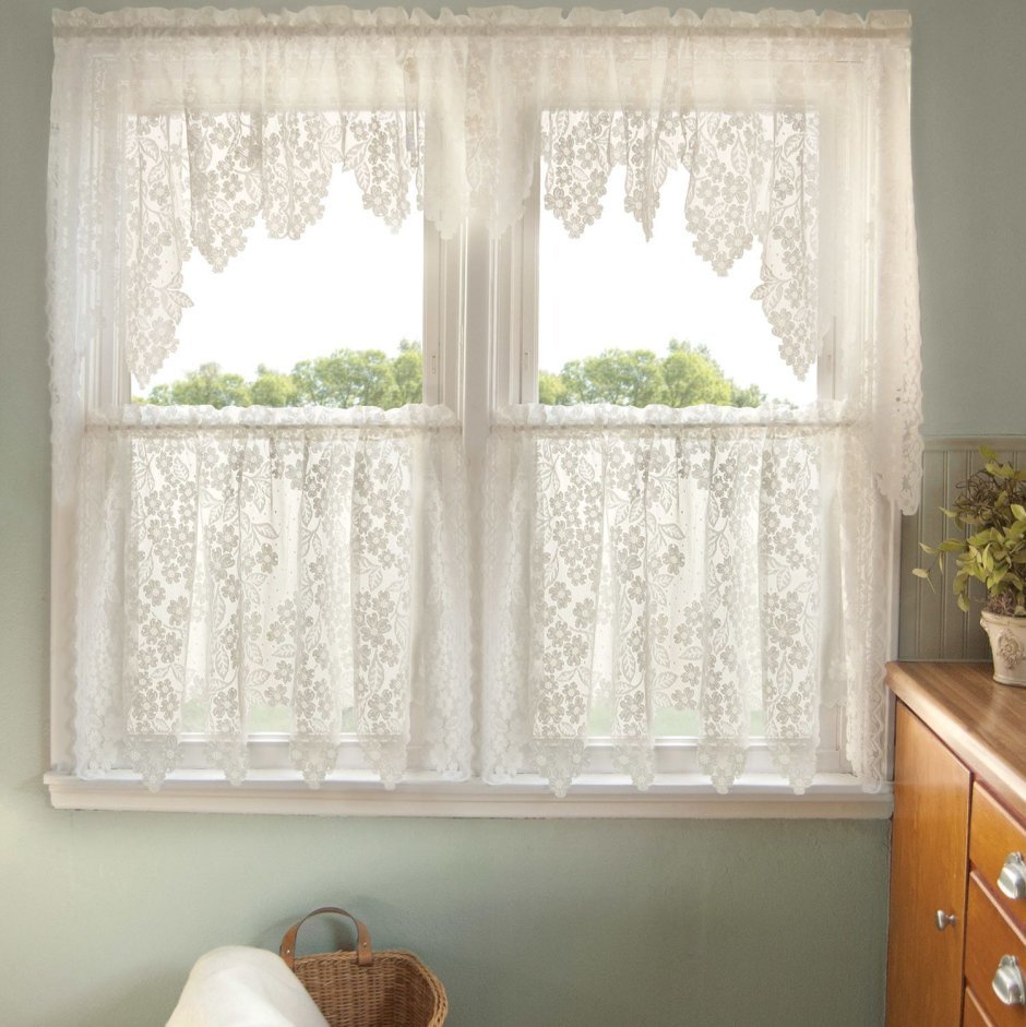 Тюль на маленькие Деревенские окна