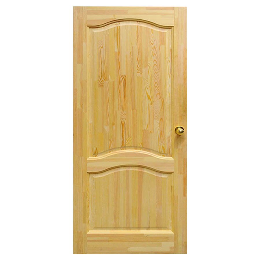 Неокрашенное дверное полотно ДПГ-80 Экстра массив сосны