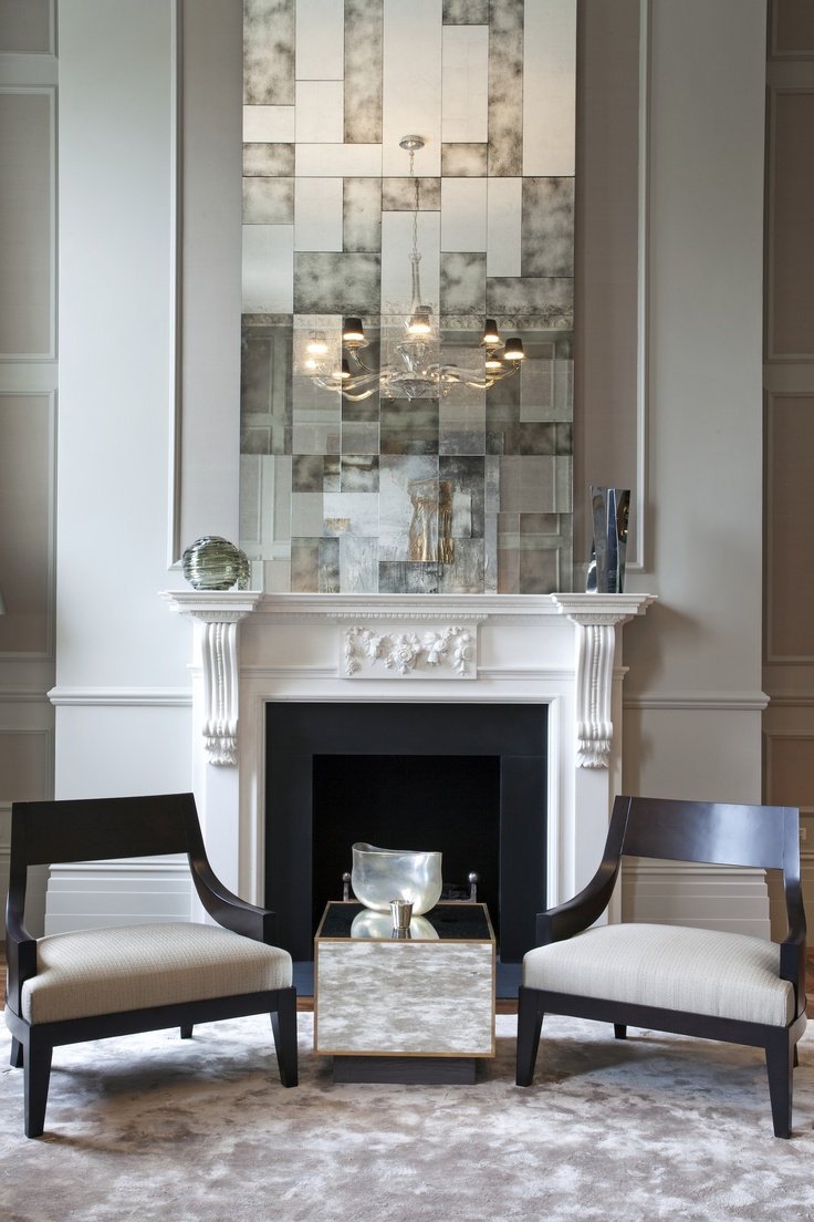 Камин с зеркалом