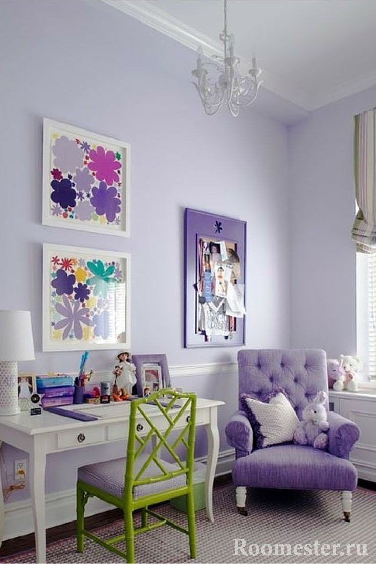 Фиолетовый цвет в интерьере