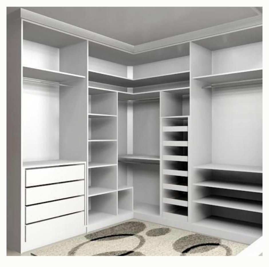 Угловые гардеробные шкафы-купе