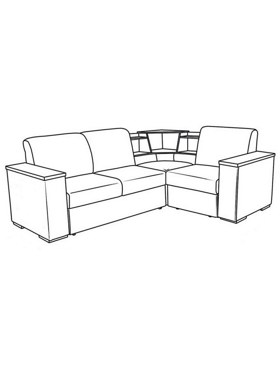 Чехол на угловой диван karteks 260[80