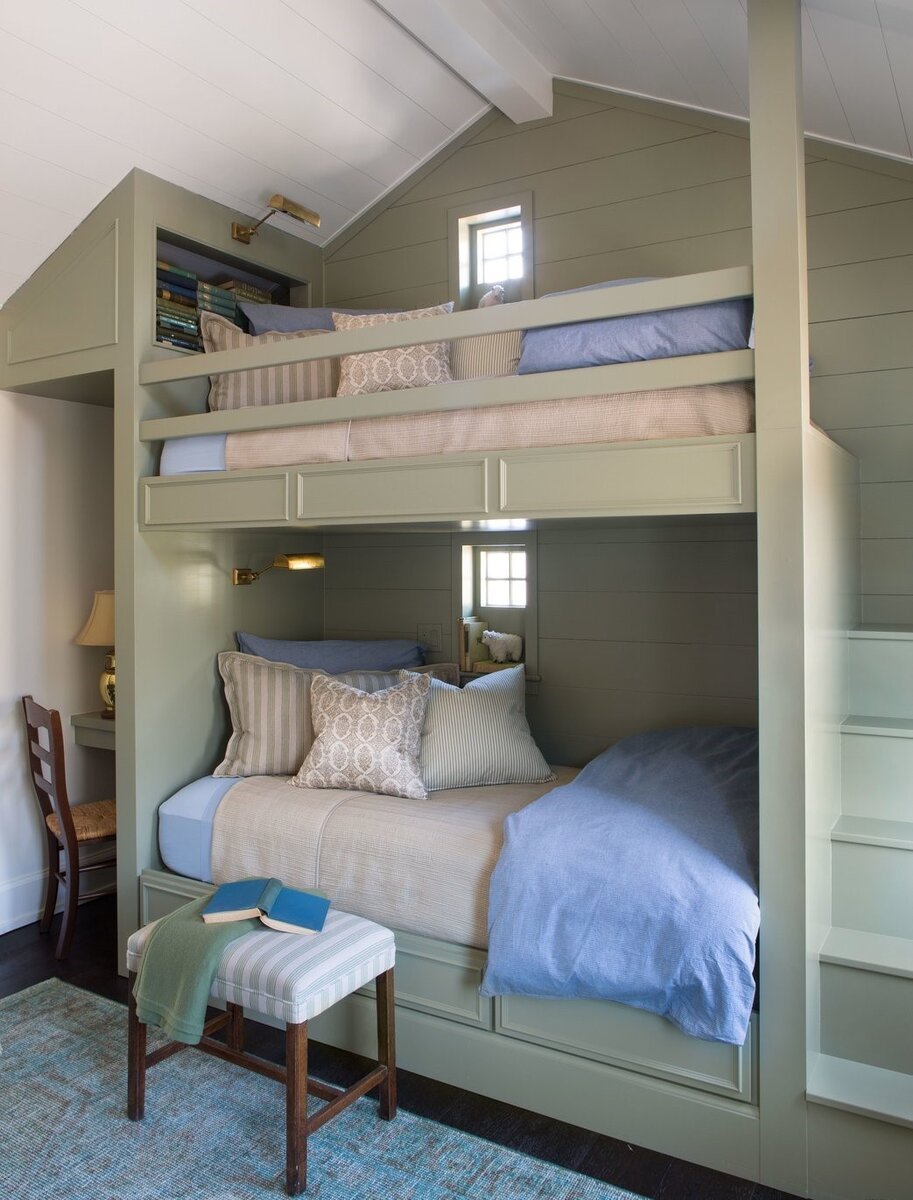 Дизайн комнаты с двухъярусной кроватью