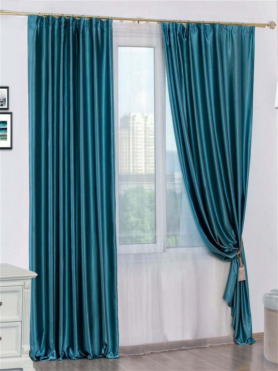 Шторы бирюзового цвета