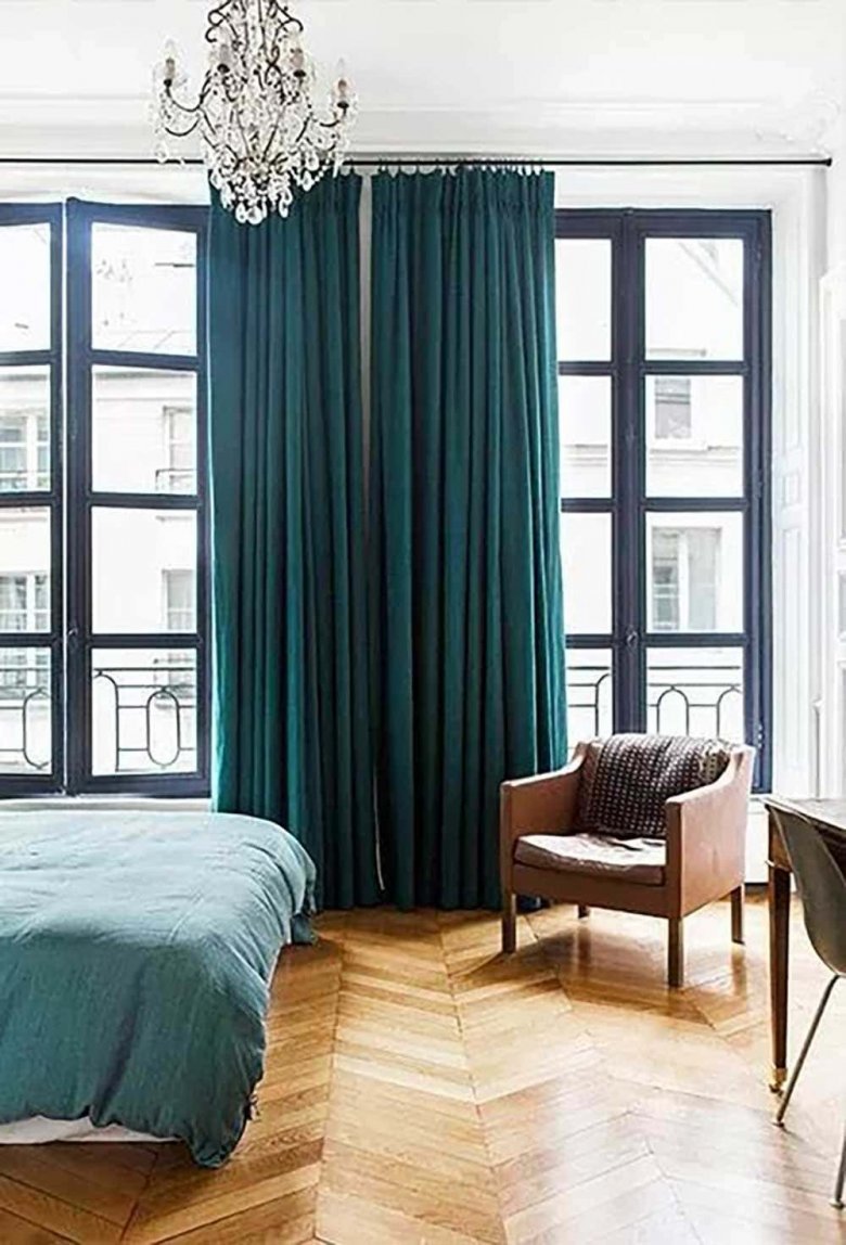 Канвас изумруд шторы