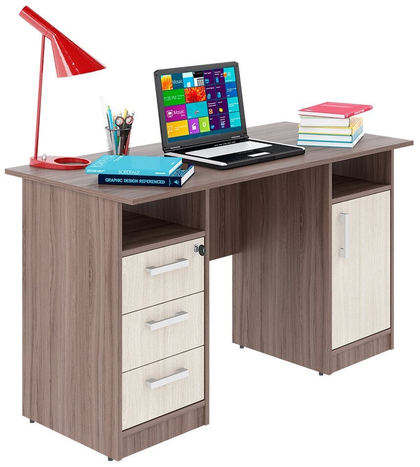 Стол письменный двухтумбовый с ящиками