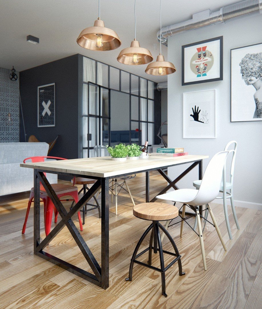 Столы в стиле лофт и Сканди