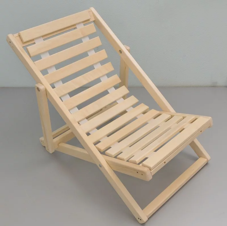 Шезлонг для бани деревянный