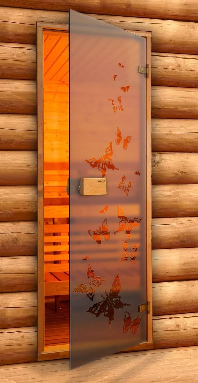 Стеклянная дверь в парилку