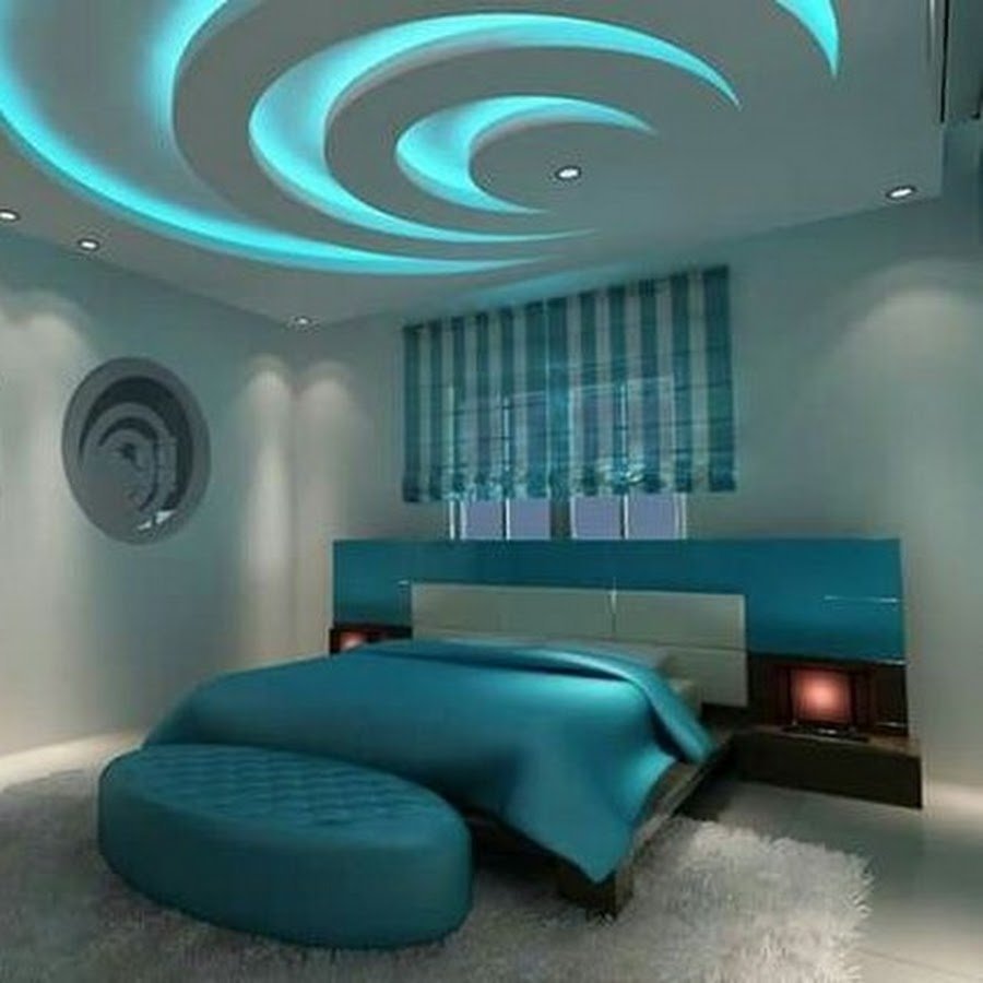 Потолок фигура спальный гипсокартон