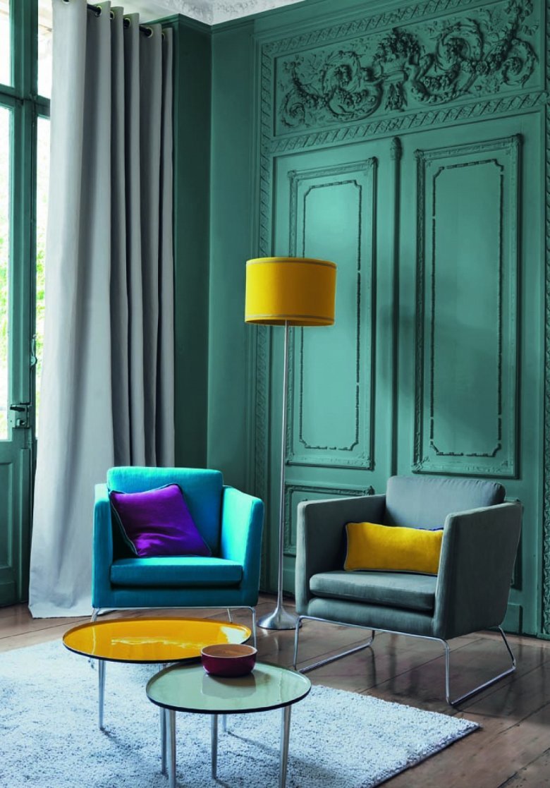 Контрастные цвета в интерьере