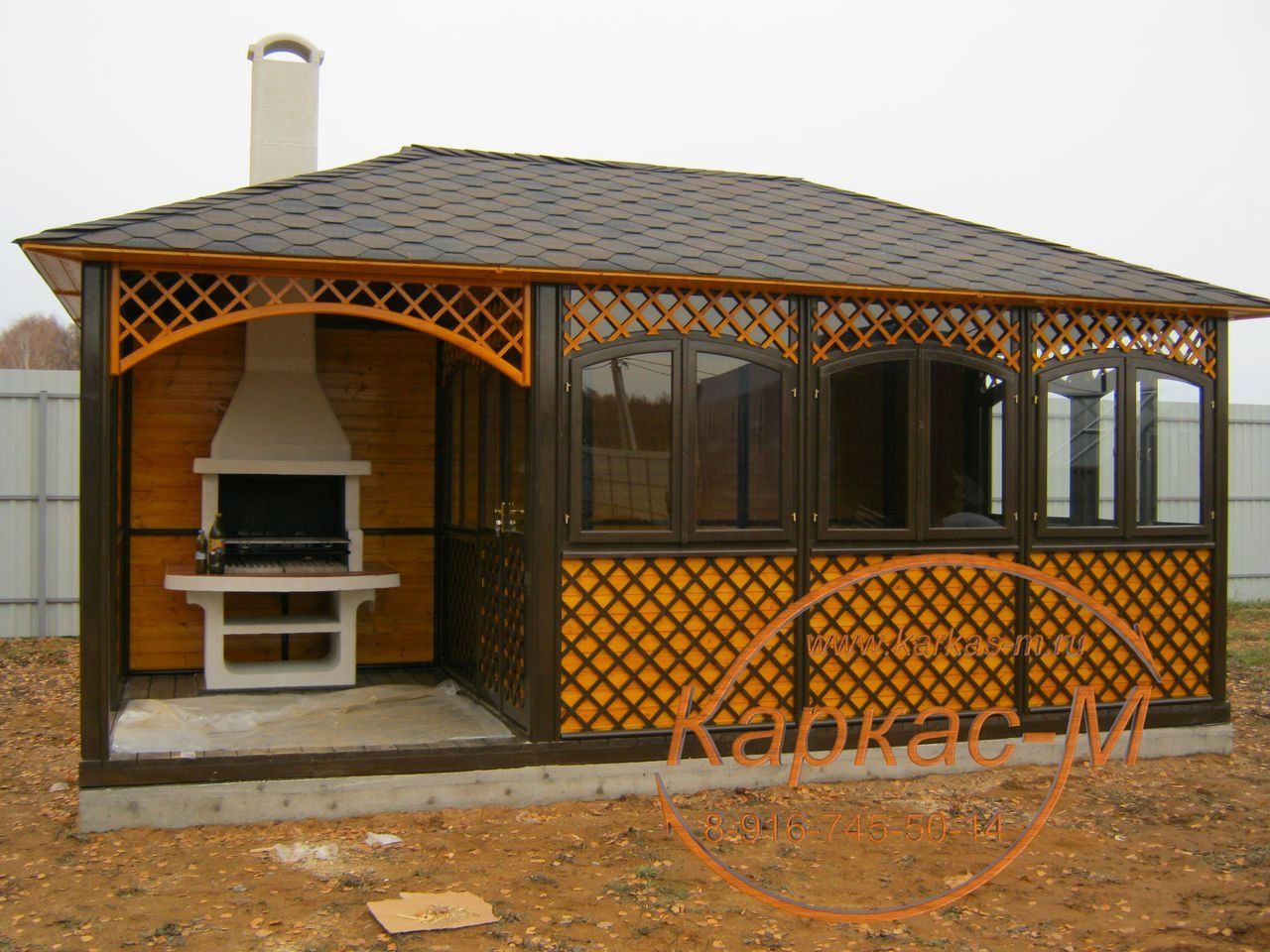 Беседка брусовая Gazebos