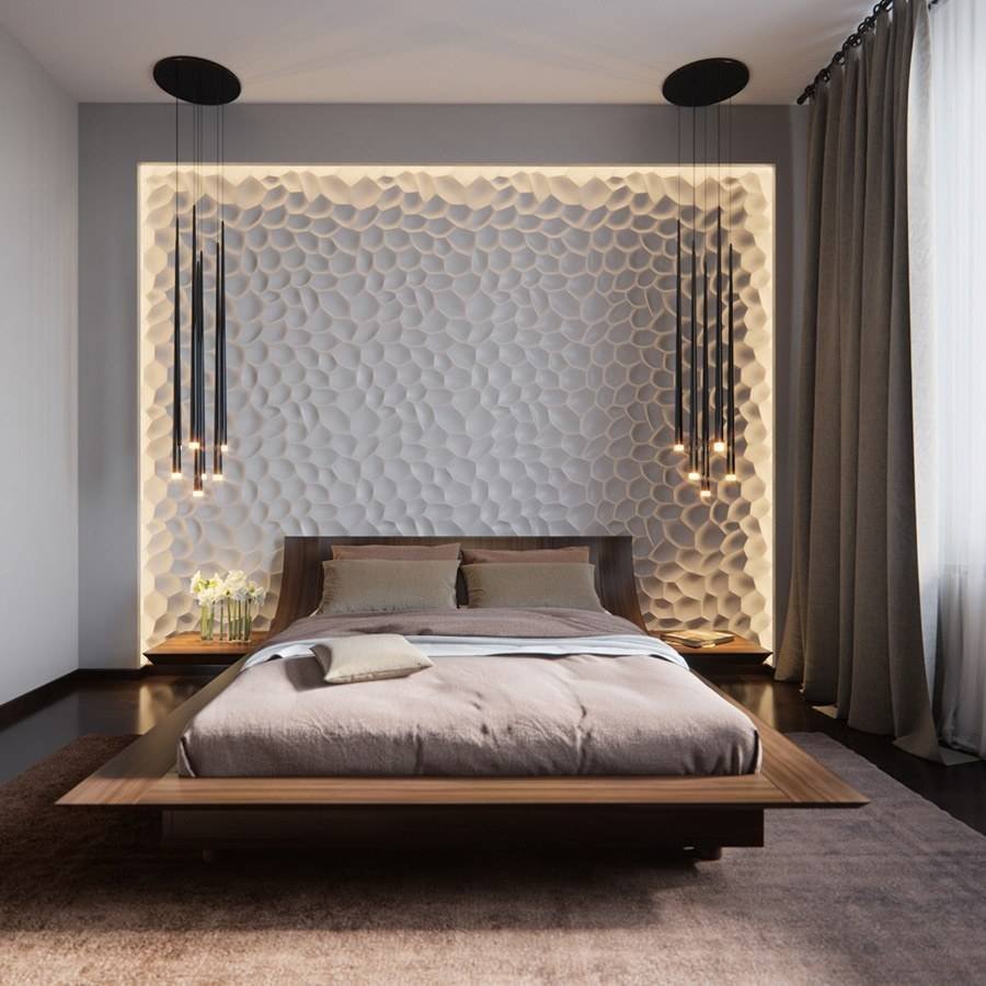 дизайн над кроватью в спальне фото