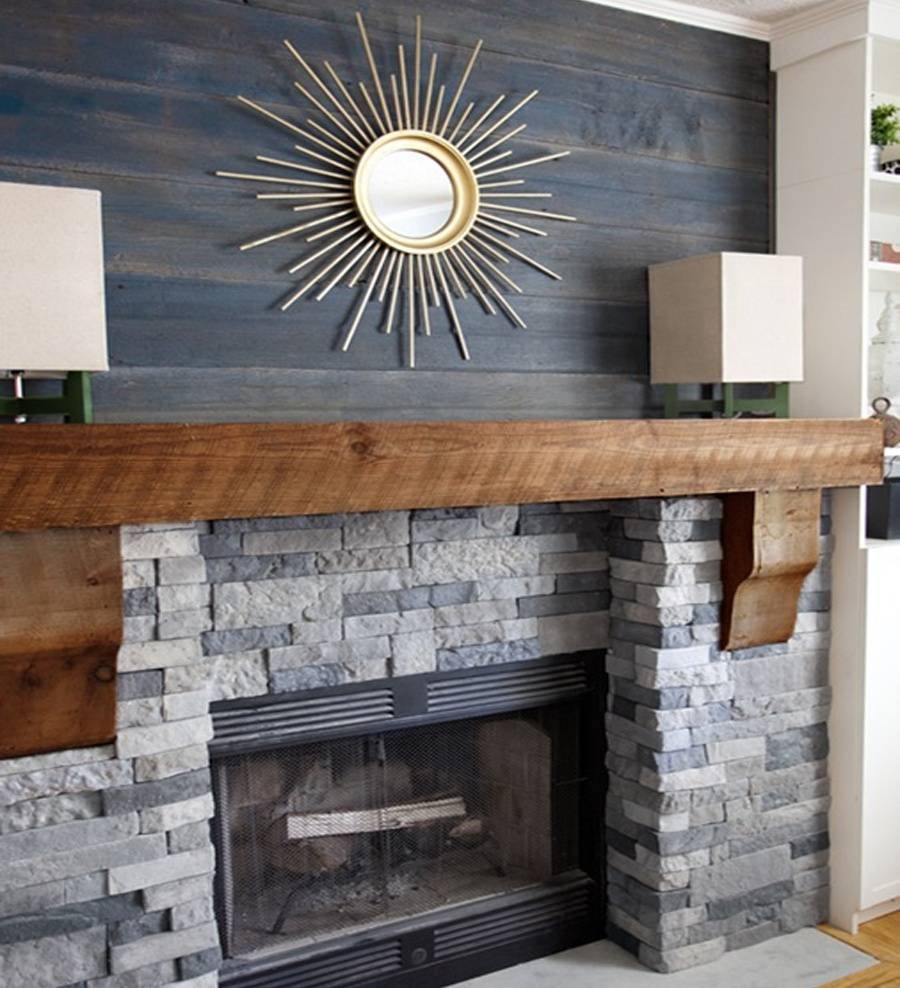 Облицовка камина искусственным камнем