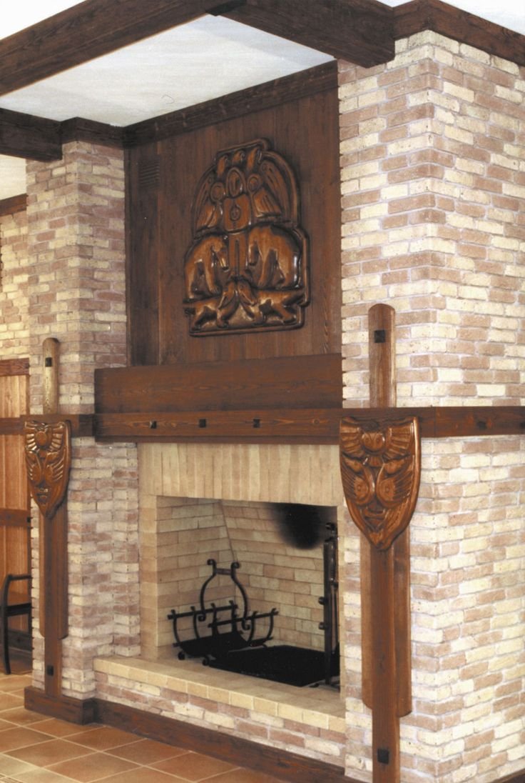 Облицовка камина искусственным камнем