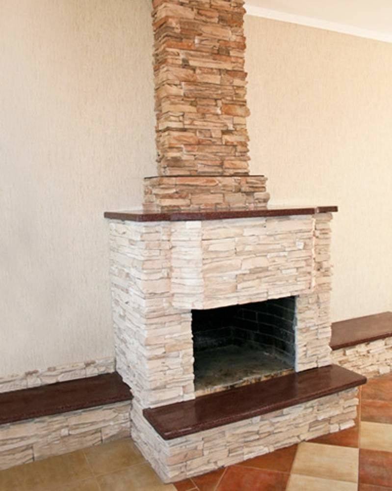 Камины Отделанные декоративным камнем