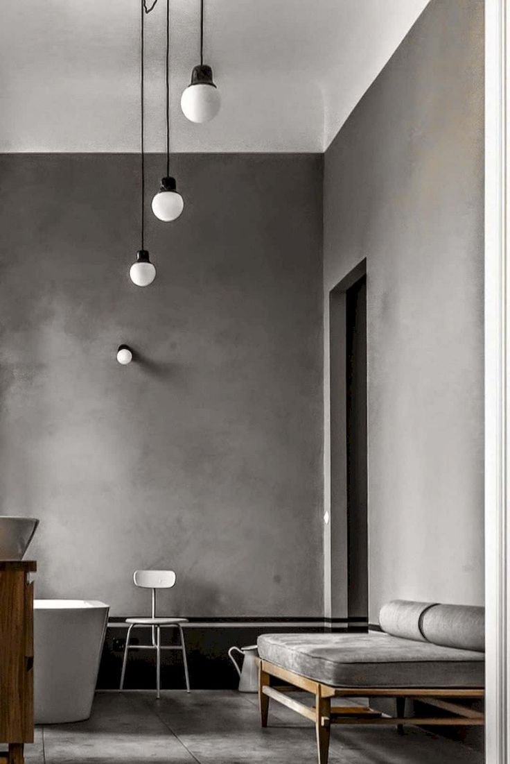 Серые стены в стиле лофт