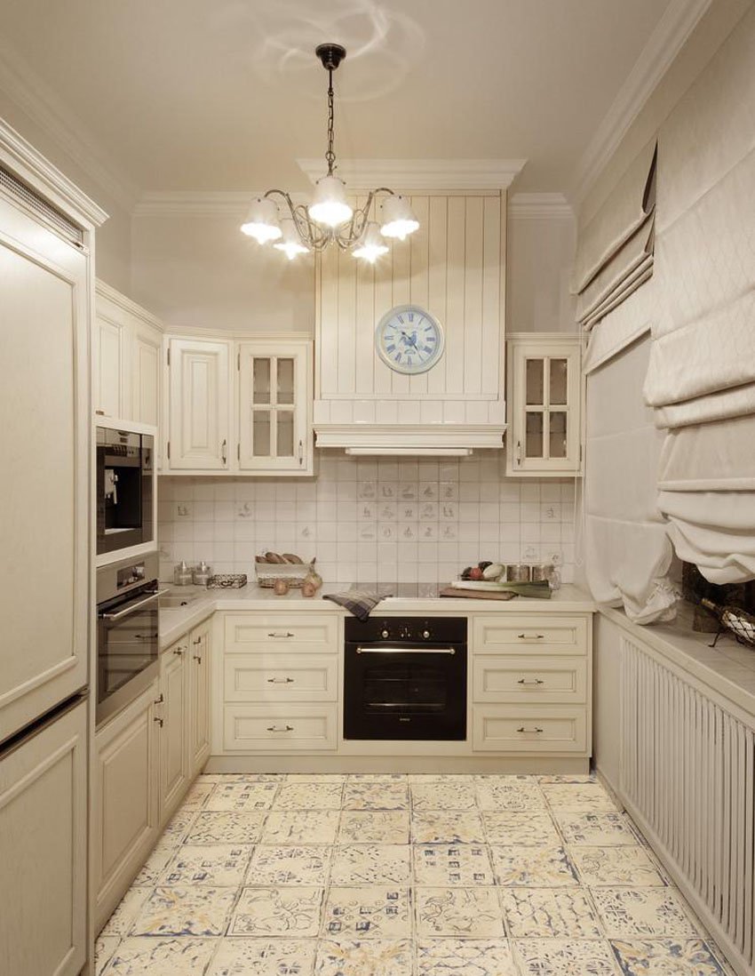 Кухня в Прованс стиле белая 9м2