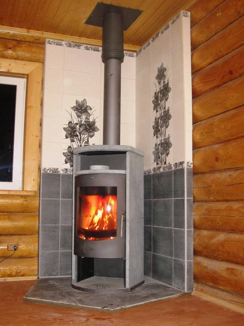 Печь камин в деревянном доме