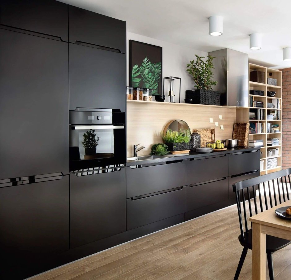 Кухня графитового цвета