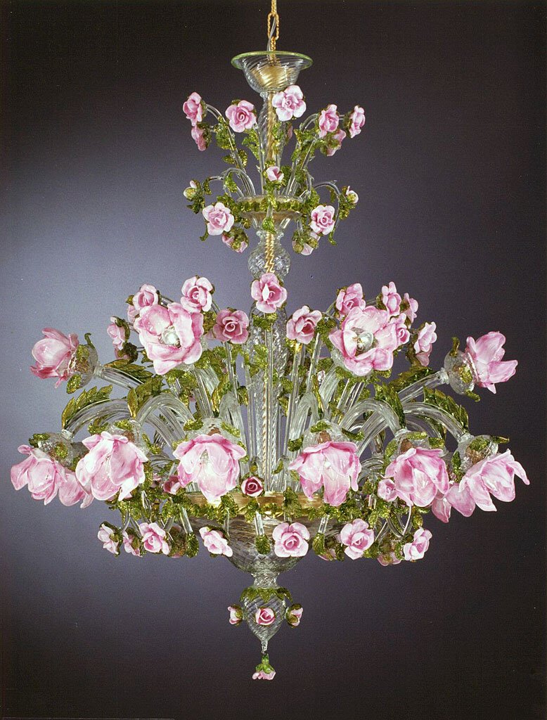 Люстры Мурано цветы