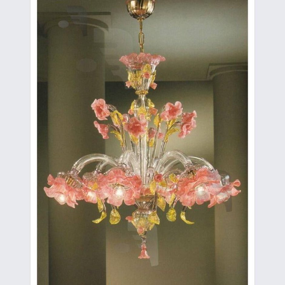 Хрустальная венецианская люстра из муранского стекла