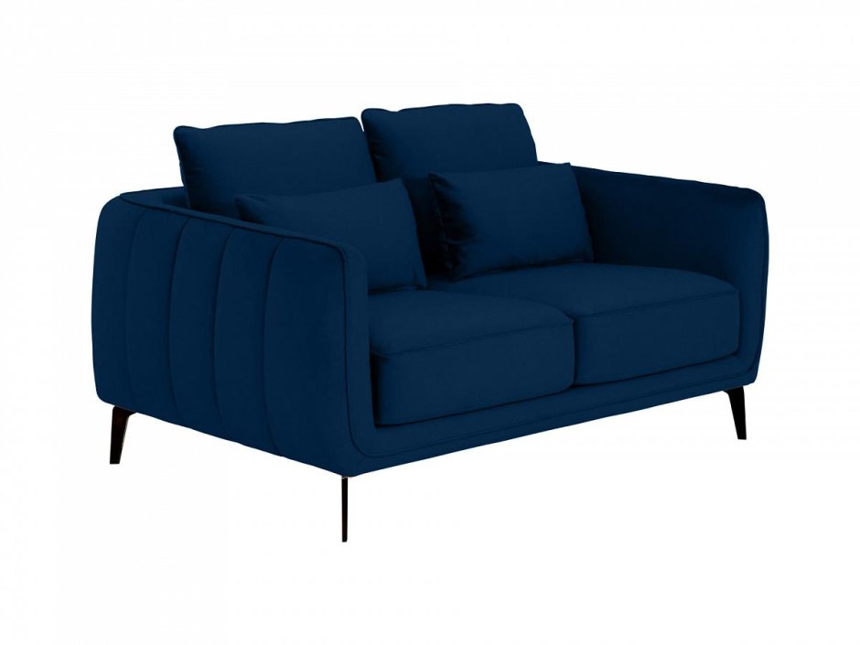 Синий двухместный диван